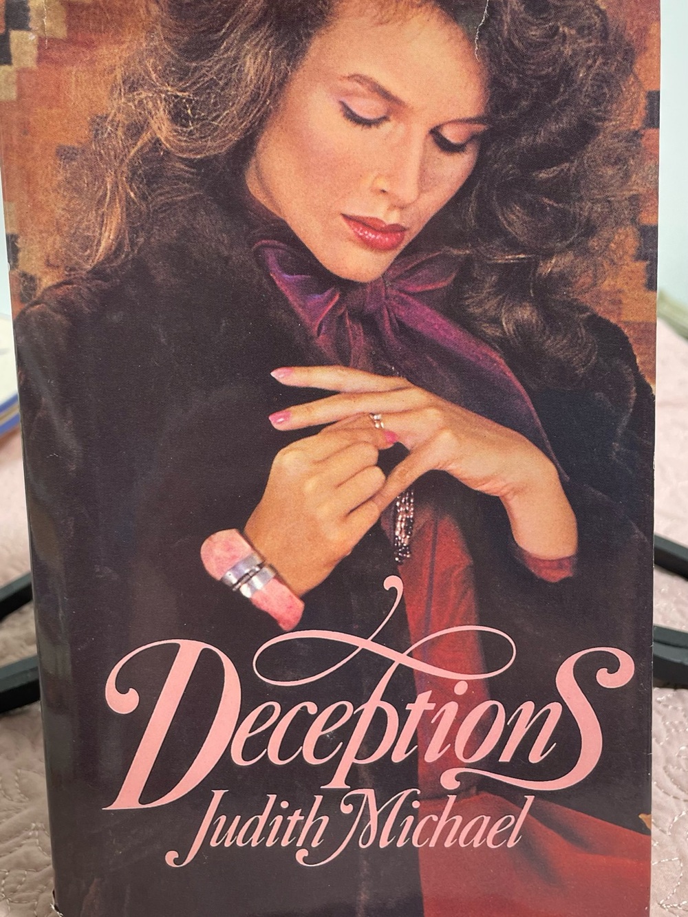 Deceptions by Judith Michael - Pink Accent Hardcover Book